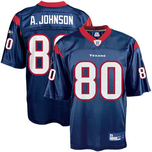 Houston Texans NFL Navy Blue Football Jersey #80 Andre Johnson
