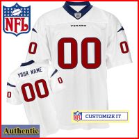 Houston Texans RBK Style Authentic White Ladies Jersey (Customized or Blank)