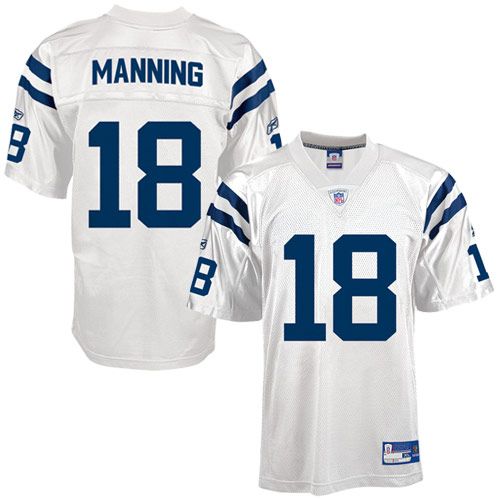 Indianapolis Colts NFL White Football Jersey #18 Peyton Manning