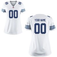Nike Style Women's Indianapolis Colt Customized Alternate White Jersey (Any Name Number)
