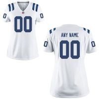 Nike Style Women's Indianapolis Colt Customized Away White Jersey (Any Name Number)