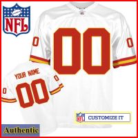 Kansas City Chiefs RBK Style Authentic White Ladies Jersey (Customized or Blank)
