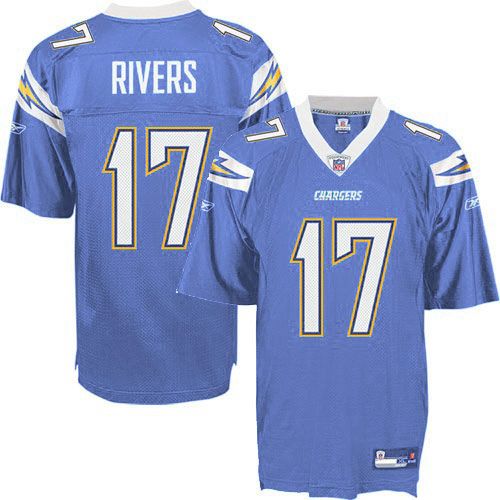 San Diego Chargers NFL Electric Blue Football Jersey #17 Phillip Rivers