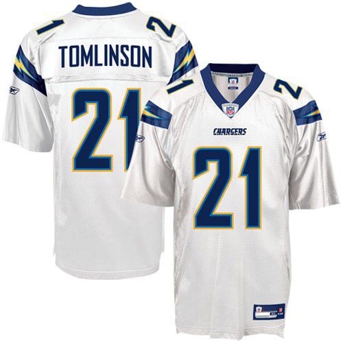 San Diego Chargers NFL White Football Jersey #21 LaDainian Tomlinson