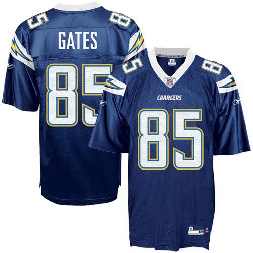 San Diego Chargers NFL Navy Blue Football Jersey #85 Antonio Gates