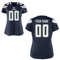 Nike Style Women's San Diego Chargers Customized Home Blue Jersey (Any Name Number)