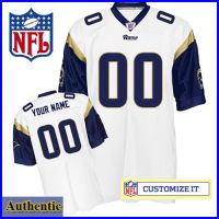 St. Louis Rams RBK Style Authentic White Jersey (Pick A Player)
