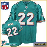 Miami Dolphins NFL Authentic Green Football Jersey #22 Reggie Bush