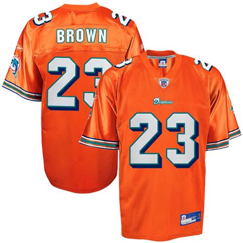 Miami Dolphins NFL Orange Alt  Football Jersey #23 Ronnie Brown