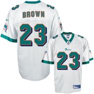 Miami Dolphins NFL White Football Jersey #23 Ronnie Brown