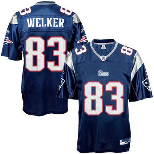 New England Patriots NFL Navy Blue Football Jersey #83 Wes Welker