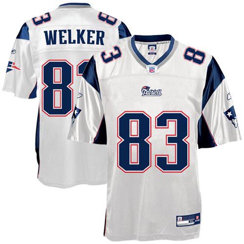 New England Patriots NFL White Football Jersey #83 Wesley Welker