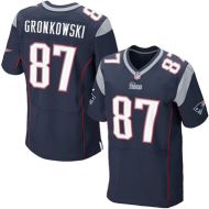 Mens New England Patriots 87 Rob Gronkowski Nike Elite Style Navy Blue Jersey