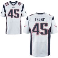 Mens New England Patriots Nike Elite Style President TRUMP 45 White Jersey