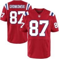 Mens New England Patriots 87 Rob Gronkowski Nike Elite Style Throwback Red Jersey