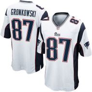 Mens New England Patriots 87 Rob Gronkowski Nike Elite Style White Jersey
