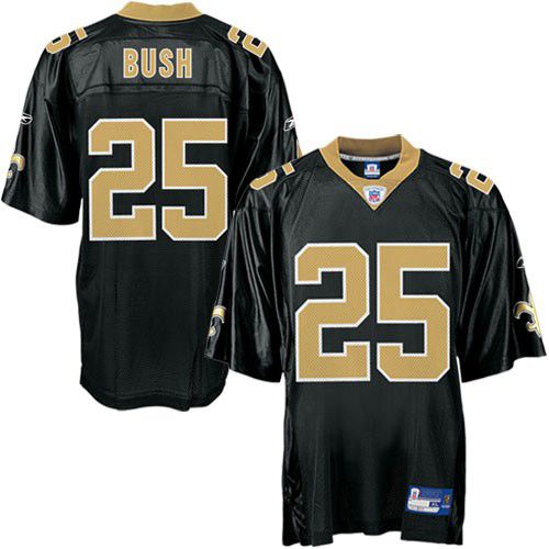 New Orleans Saints NFL Black Football Jersey #25 Reggie Bush