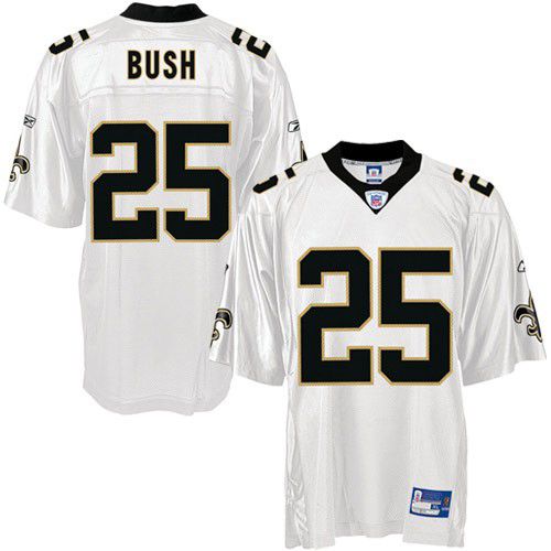 New Orleans Saints NFL White Football Jersey #25 Reggie Bush