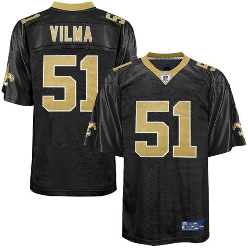 New Orleans Saints NFL Black Football Jersey #51 Jonathan Vilma
