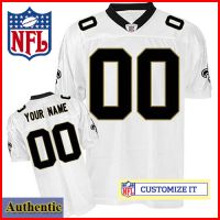 New Orleans Saints RBK Style Authentic White Jersey (Pick A Player)