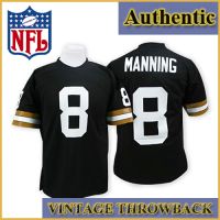 New Orleans Saints Authentic Style Throwback Black Jersey #8 Archie Manning