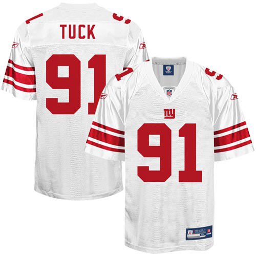 New York Giants NFL White Football Jersey #91 Justin Tuck