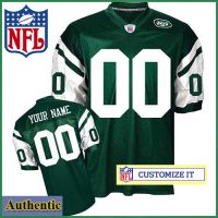 New York Jets Womens RBK Style Authentic Home Green Jersey Customized