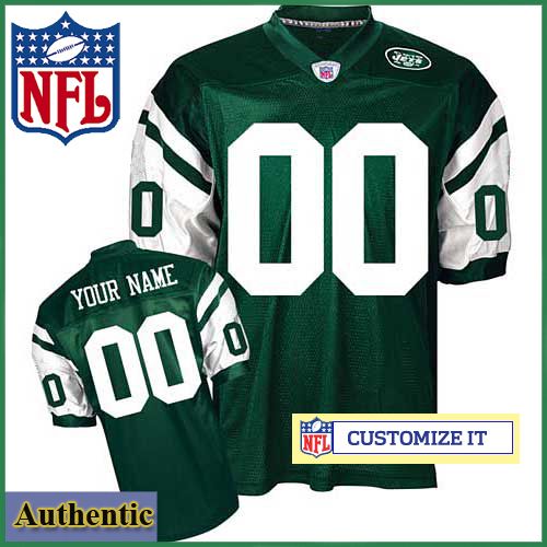 New York Jets RBK Style Authentic Home Green Youth Jersey
