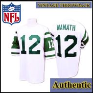 New York Jets Authentic Style Throwback White Jersey #12 Joe Namath
