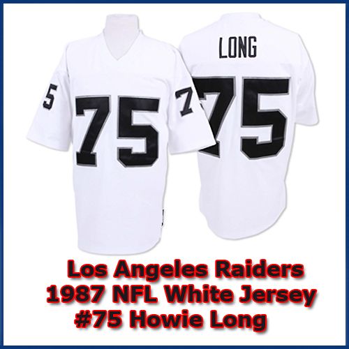 Los Angeles Raiders 1987 NFL White Jersey #75 Howie Long