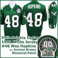 Philadelphia Eagles 1992 NFL Dark Jersey #48 Wes Hopkins