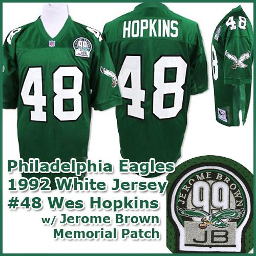 Philadelphia Eagles 1992 NFL Dark Jersey #48 Wes Hopkins