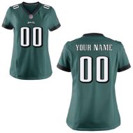 Nike Style Women's Philadelphia Eagles Customized Home Green Jersey (Any Name Number)