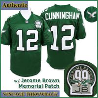 Philadelphia Eagles Authentic Throwback Green Jersey #12 Randall Cunningham