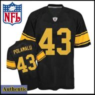 Pittsburgh Steelers Authentic Polamalu 43 Alt Black Jersey