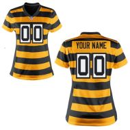 Nike Style Women's Pittsburgh Steelers Customized  Throwback Jersey (Any Name Number)