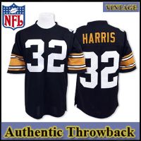 Pittsburgh Steelers Authentic Style Throwback Black Jersey- #32 Franco Harris