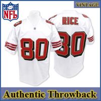 San Francisco 49ers Authentic Style Throwback White Jersey #80 Jerry Rice