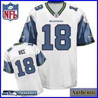 Seattle Seahawks NFL Authentic White Football Jersey #18 Sidney Rice