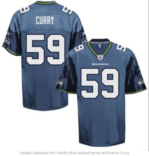 Seattle Seahawks NFL Pacific Blue Football Jersey #59 Aaron Curry