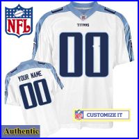 Tennessee Titans RBK Style Authentic White Ladies Jersey (Customized or Blank)