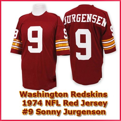 Washington Redskins 1974 NFL Red Jersey #9 Sonny Jurgenson