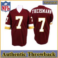 Washington Redskins Authentic Style Throwback Burgundy Jersey #7 Joe Theismann