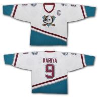 Mighty Ducks of Anaheim Throwback White Hockey Jersey Paul Kariya #9