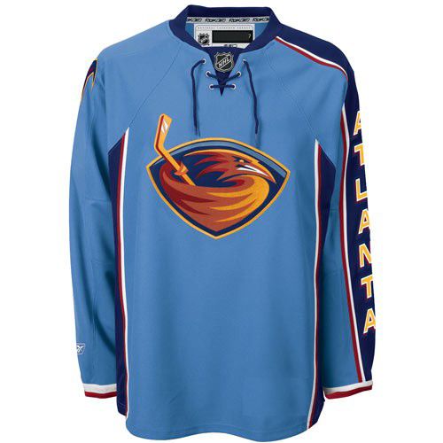 Atlanta Thrashers NHL Premium Light Blue Hockey Game Jersey