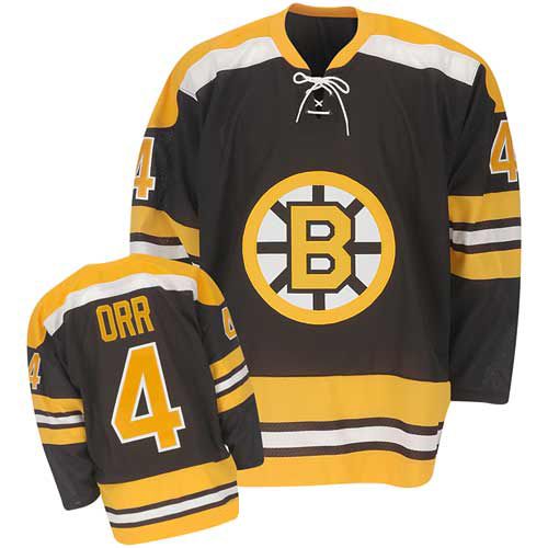 Boston Bruins Authentic Style Black Classic Game Jersey #4 Bobby Orr