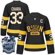 Boston Bruins 2016 Winter Classic Ladies Black Jersey  33 Zdeno Chara 