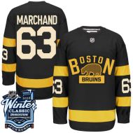 Boston Bruins 2016 Winter Classic Mens Black Jersey 63  Brad Marchand 