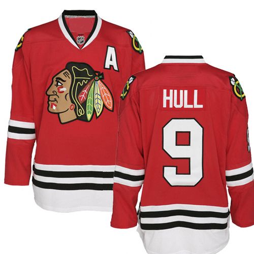 Chicago Blackhawks Authentic Style Red Game Jersey #9 Bobby Hull