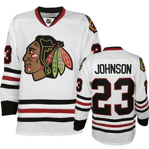 Chicago Blackhawks Authentic Style White Game Jersey #23 Aaron Johnson